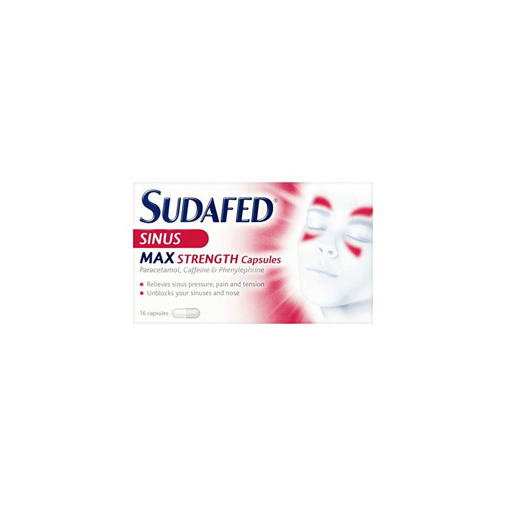 Sudafed Sinus Max Strength Capsules, 16 Capsules