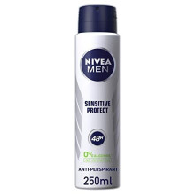 NIVEA MEN Anti-Perspirant Deodorant Spray, Sensitive Protect, 48 Hours Deo, 250 ml, Pack of 6