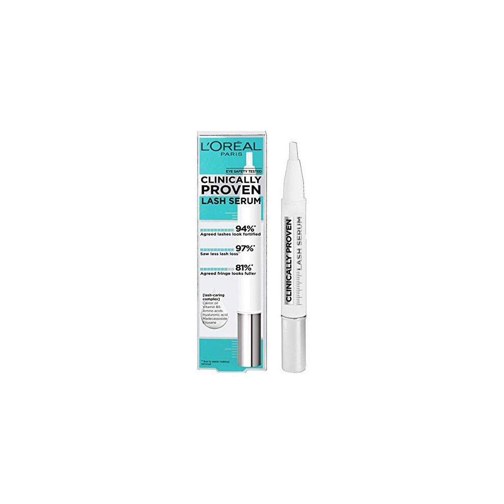 New L’oréal Paris L'oreal Paris Clinically Proven Lash Serum For Stronger, Thicker-Looking Lashes With Castor Oil And Hyaluronic Acid