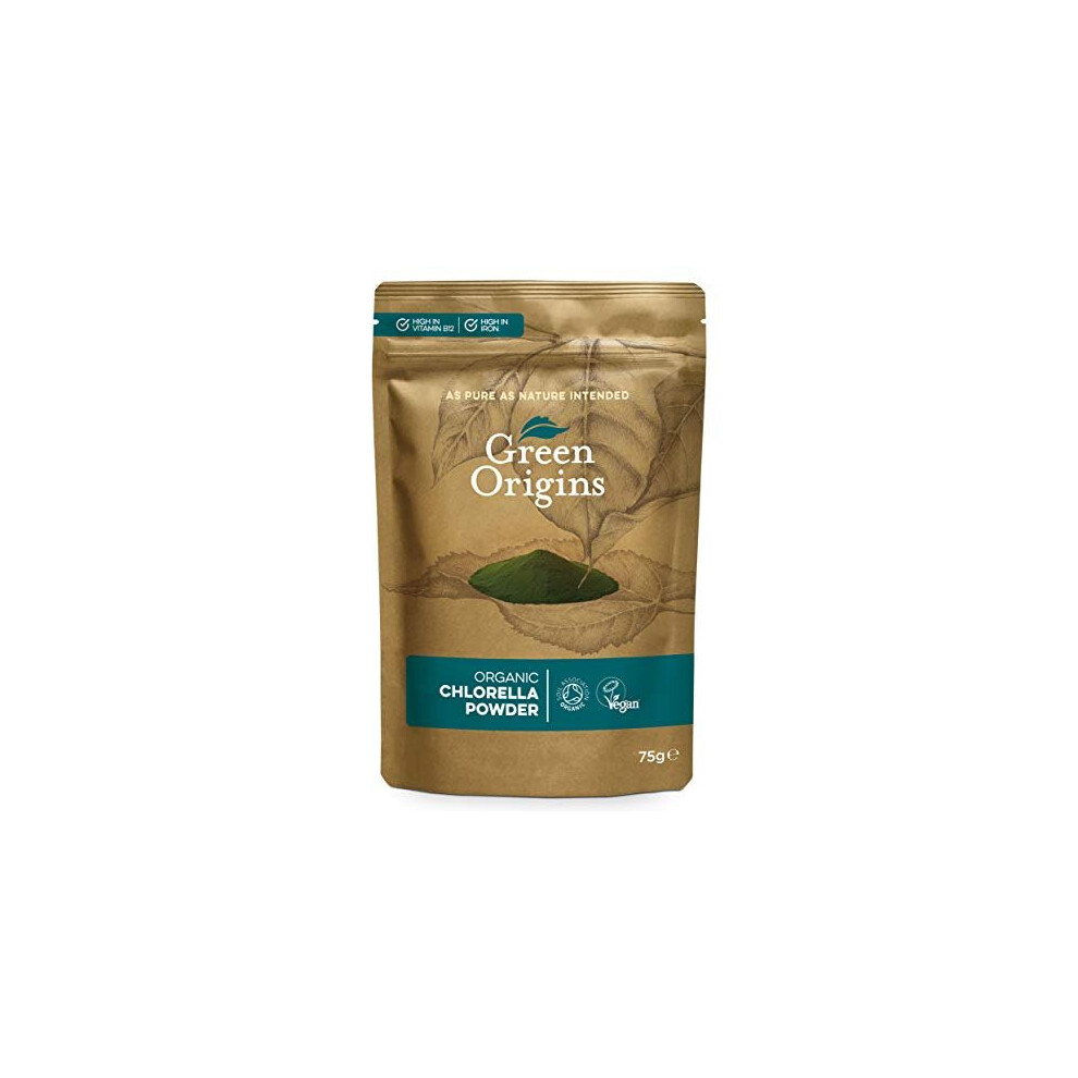 Green Origins Organic Chlorella Powder, Broken Cell Wall 75g