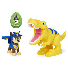 PAW PATROL 6059509 Dino Rescue Chase and Dinosaur Action Figure Set, for Kids Aged 3 and Up, Grey