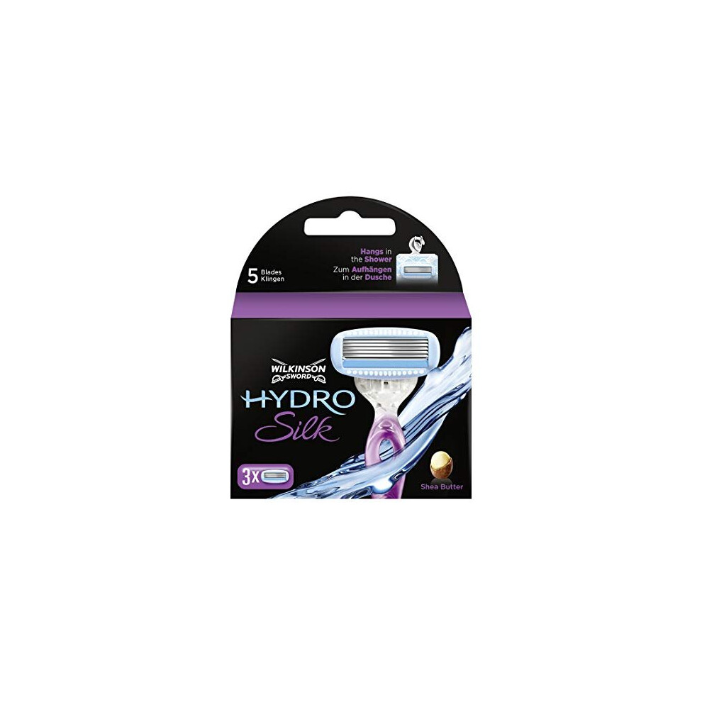 Wilkinson Sword Hydro Silk Razor Blades With Serum For Women, Pack Of 3