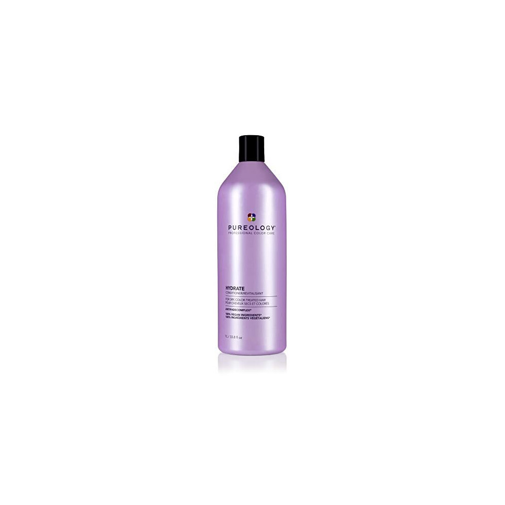 Pureology | Hydrate Moisturising Conditioner | For Medium To Thick Dry, Colour Treated Hair | Vegan 1000ml