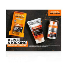 L'Oreal Men Expert Gift Set for Men, Hydra Energetic Alive and Kicking: Men Expert Shower Gel, Moisturiser and Face Wash for Men