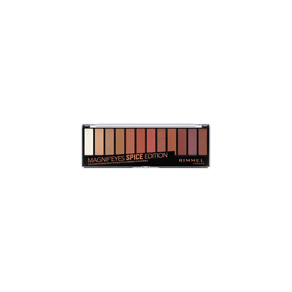 Rimmel Magnif'eyes 12 Pan Eyeshadow Palette, Spice Edition, 14 G