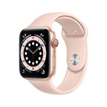 New AppleÂâ Watch Series 6 (GPS + Cellular, 44mm) - Gold Aluminium Case with Pink Sand Sport Band - Refurbished