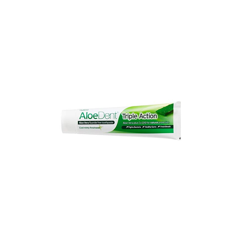 Aloe Dent Aloedent Triple Action Aloe Vera Fluoride Free Toothpaste, 100Ml