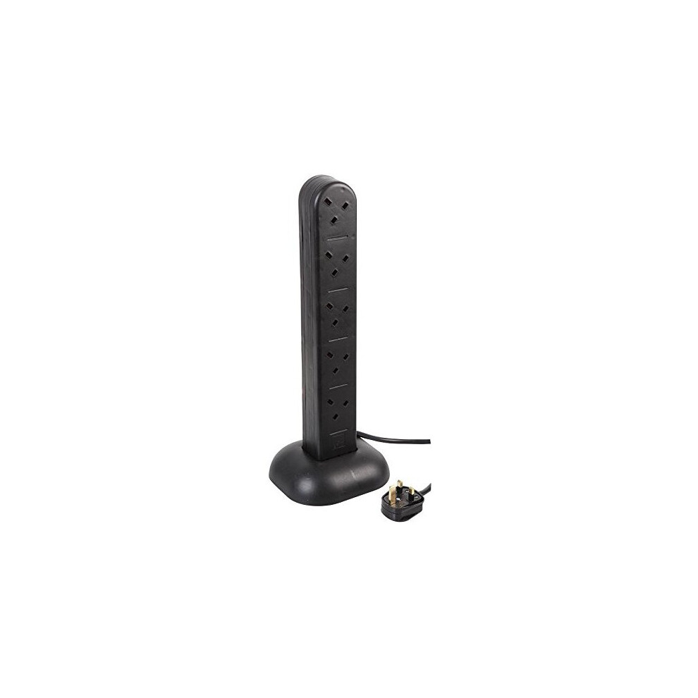 Pro Elec Extension Tower 10-Gang + Neon, Black 758399264267