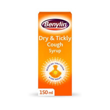 Benylin Dry and Tickly Cough Syrup, Targeted Relief for Your Cough, Cough Medicine for Adults and Children, 150 ml