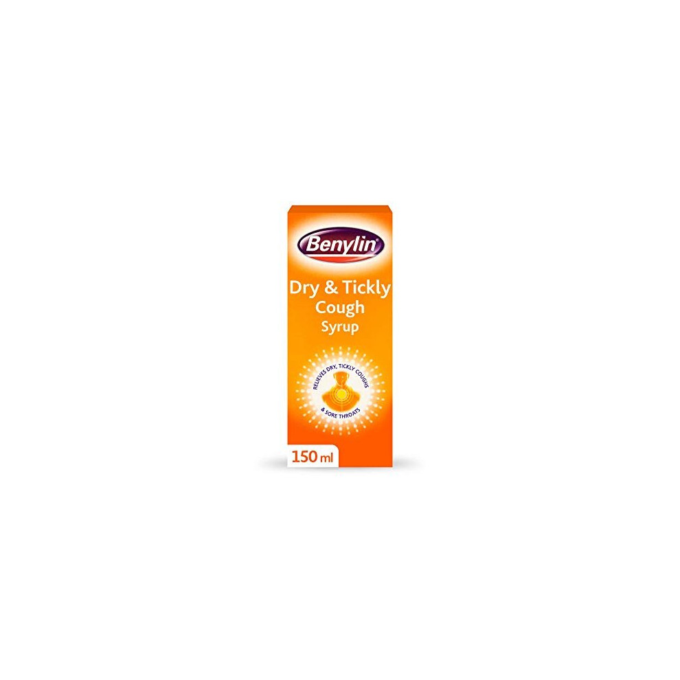 Benylin Dry And Tickly Cough Syrup, Targeted Relief For Your Cough, Cough Medicine For Adults And Children, 150 Ml