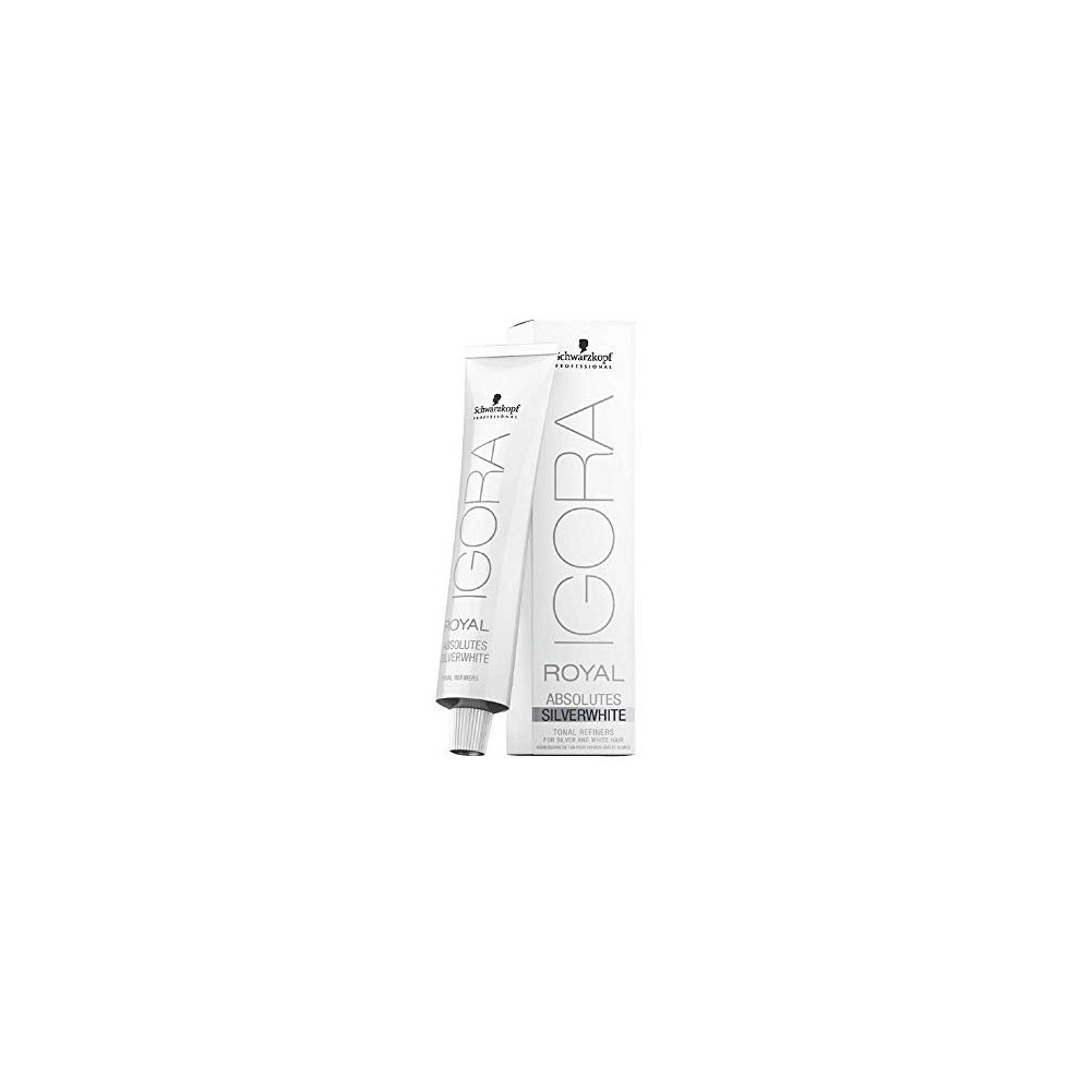 Schwarzkopf Professional Igora Royal Absolutes Permanent Hair Colour Cream, Silverwhite Silver, 60 ml