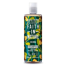 Faith in Nature Natural Jojoba Shampoo, Smoothing Vegan & Cruelty Free, Parabens and SLS Free, For Normal to Dry Hair, 400 ml