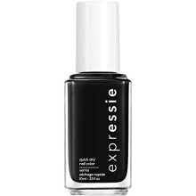 essie Expressie Nail Polish Quick Dry Formula, No Base Coat and Top Coat Needed, Vegan, Angled Brush, Black Grey Nail Varnish 380 Now Or Never