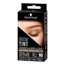 Schwarzkopf Brow Tint, Professional Formula Eyebrow Dye, Brow Tinting Kit with Gentle Permanent Colour, Light Brown