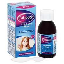 Calcough Children's Syrup, Cough & Sore Throat Relief for 1+ Year, Blackcurrant Flavour, 125ml
