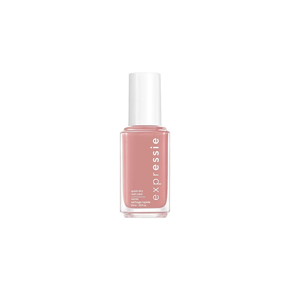 essie Expressie Nail Polish Quick Dry Formula, No Base Coat and Top Coat Needed, Vegan, Angled Brush,Pink Nude Nail Varnish 10 Second Hand First Love