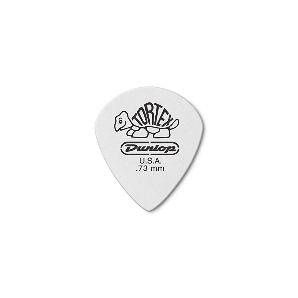 Jim Dunlop 478P 0.73mm Tortex Jazz III Guitar Pick - White (Pack of 12)