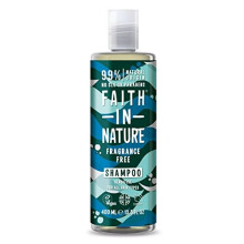 Faith in Nature Natural Fragrance Free Shampoo, Sensitive Vegan & Cruelty Free, Parabens and SLS Free, for All Hair Types, 400 ml