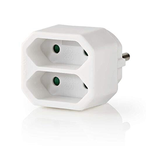 Nedis PSSPL200C1WT Power Socket Splitter | 2-Way | Euro Socket | White