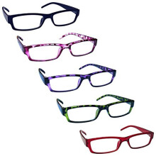 The Reading Glasses Company Value 5 Pack Lightweight Mens Womens Blue Pink Purple Green Red RRRRR32-3456Z +2.00