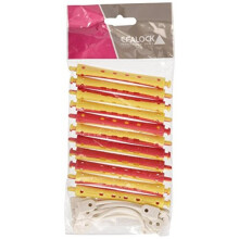 Efalock Kaltwellwickler PERM STYLER 90 mm 9 mm gelb-rot 12 Stück