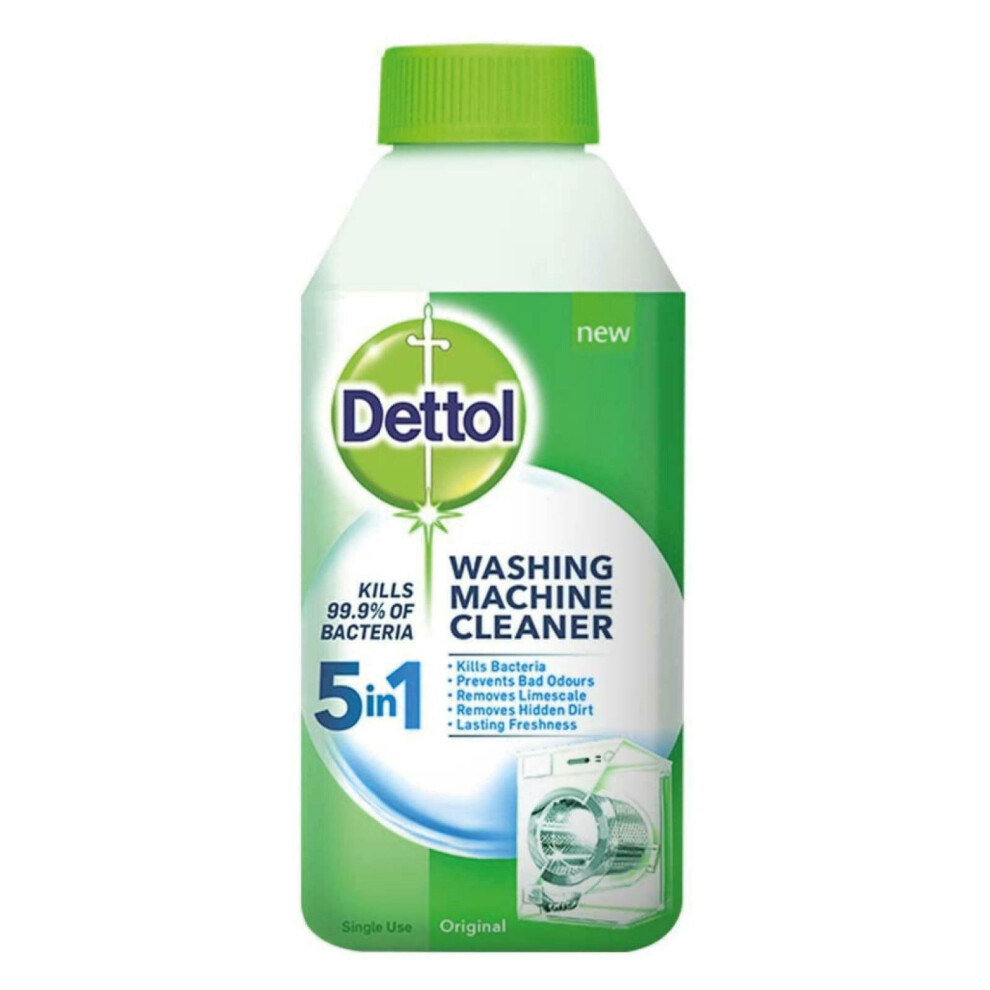 Dettol Washing Machine Cleaner 250ml Removes Limescale Dirt Antibacterial