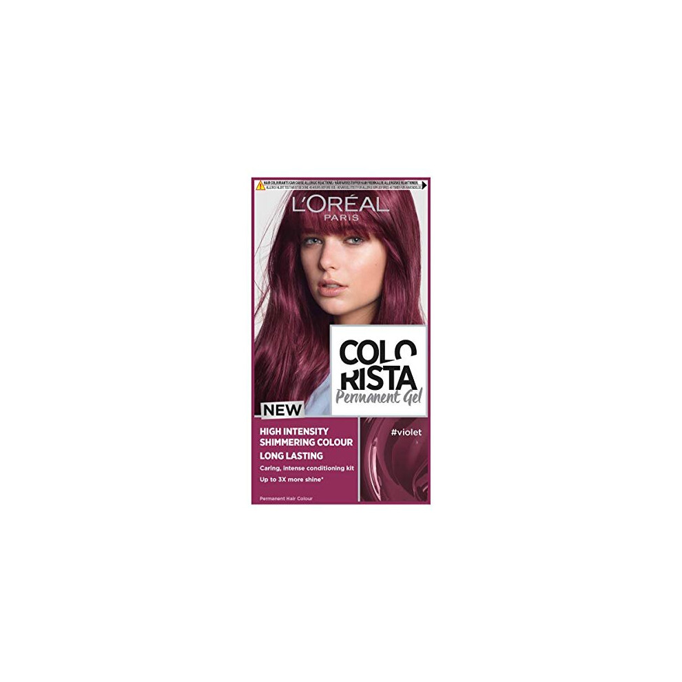 L'Oreal Paris Colorista Violet Permanent Hair Dye Gel Long-Lasting Permanent Hair Colour