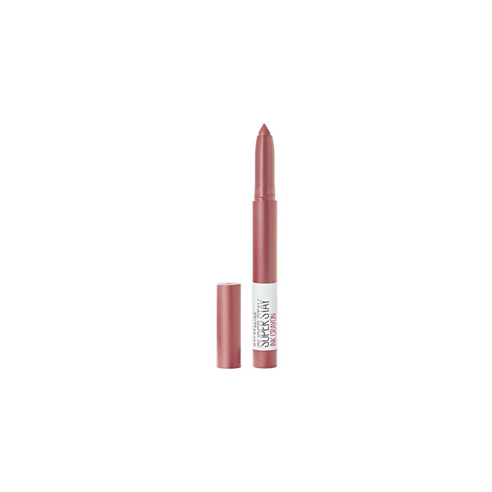 Maybelline Lipstick, Superstay Matte Ink Crayon Longlasting Nude Lipstick with Precision Applicator 15 Lead The Way