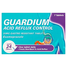 GUARDIUM Tablets Heartburn and Acid Reflux Control by Gaviscon, Pack of 7