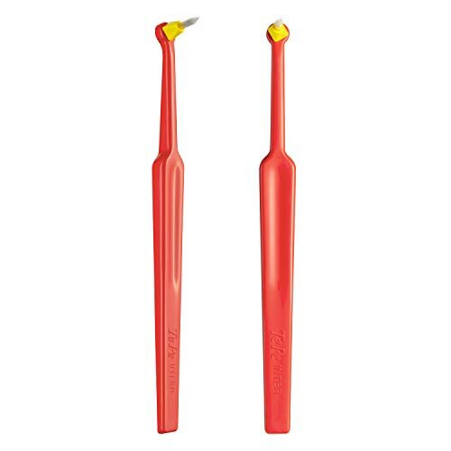 Tepe TePe Interspace Soft Angled Toothbrush with pointed tuft for precise cleaning / 1 x Interspace handle with four detachable brush tips
