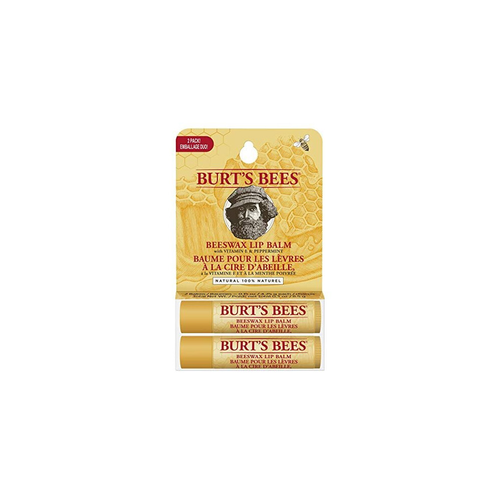 Burt's Bees Natural Moisturising Lip Balm Duo Value Pack