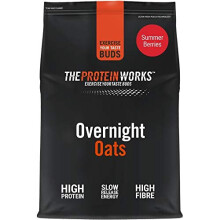 THE PROTEIN WORKS Overnight Oats | High Protein Breakfast | Low Sugar Snack | Low GI Oats | Summer Berries | 1 kg