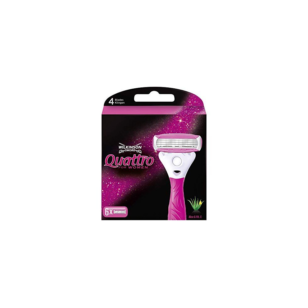 Wilkinson Sword Quattro For Women Razor Blade Refills X6