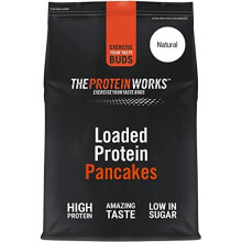 THE PROTEIN WORKS Loaded Protein Pancake Mix | High Protein Breakfast | Low Sugar Snack | Quick and Easy to Make | Natural - Unflavored | 1 kg