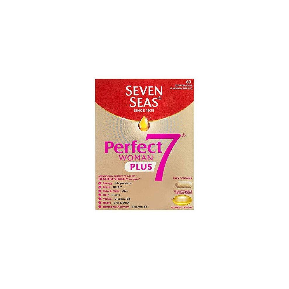 Seven Seas Perfect7 Woman Multivitamin and Mineral Tablet plus Omega-3 capsule (60 capsules)