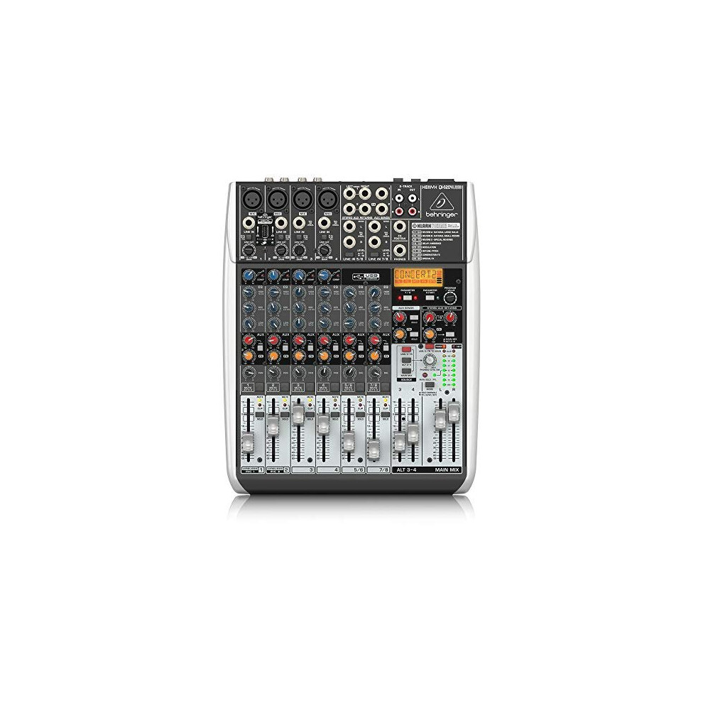 Behringer QX1204USB Premium 12 Input 2/2 Bus Mixer with XENYX Mic, Preamps and Compressors