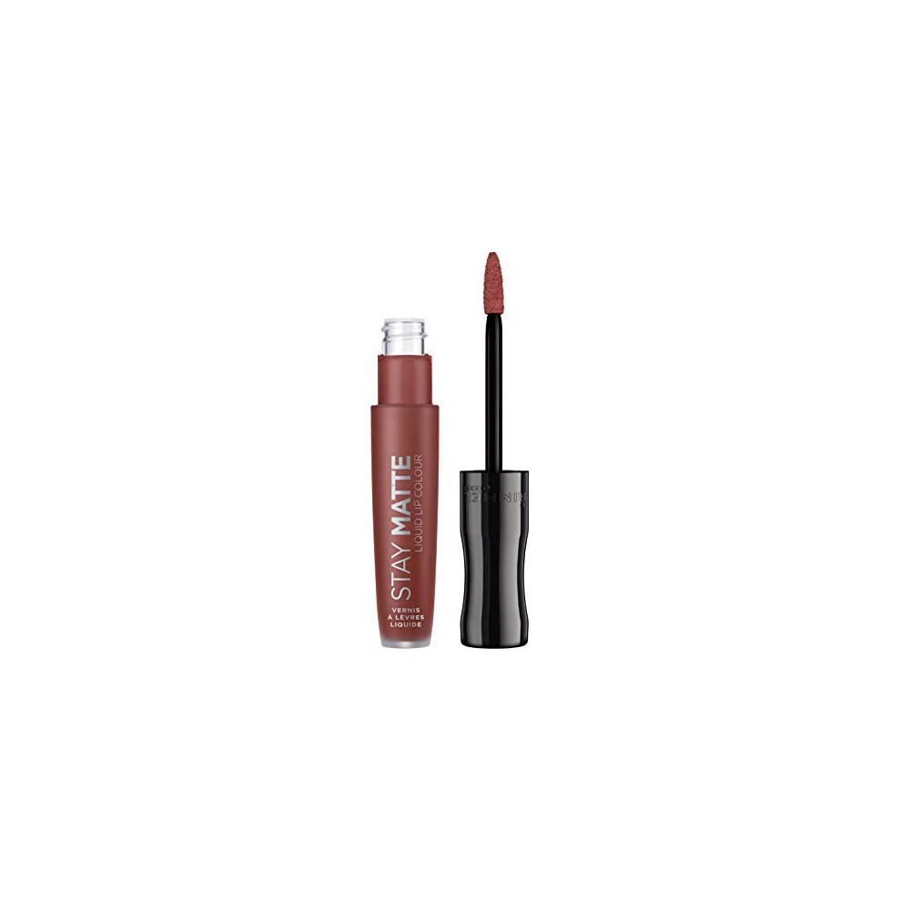 Rimmel London Stay Matte Liquid Lipstick, Troublemaker, Nude Shade 5, 5.5 ml