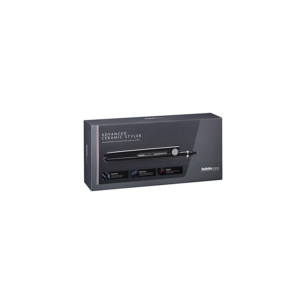 BaByliss Pro - Advanced Ceramic Styler Hair Straightener - Black