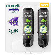 Nicorette QuickMist SmartTrack Mundspray, Freshmint-Geschmack, Nicorette Quickmist Duo Nikotinspray, 1 mg