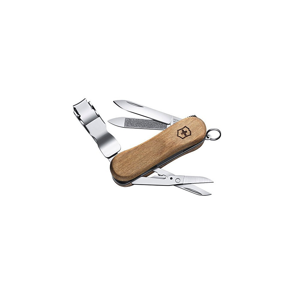 Victorinox 0.6461.63 Nail Clip Wood 580 Swiss Army Knife Blade, Walnut, Small/30 mm