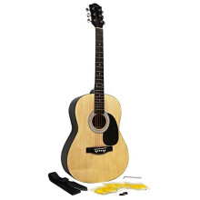 Martin Smith W-100-N-PK Acoustic Guitar Kit with Guitar Strings Guitar Plectrums Guitar Strap Natural