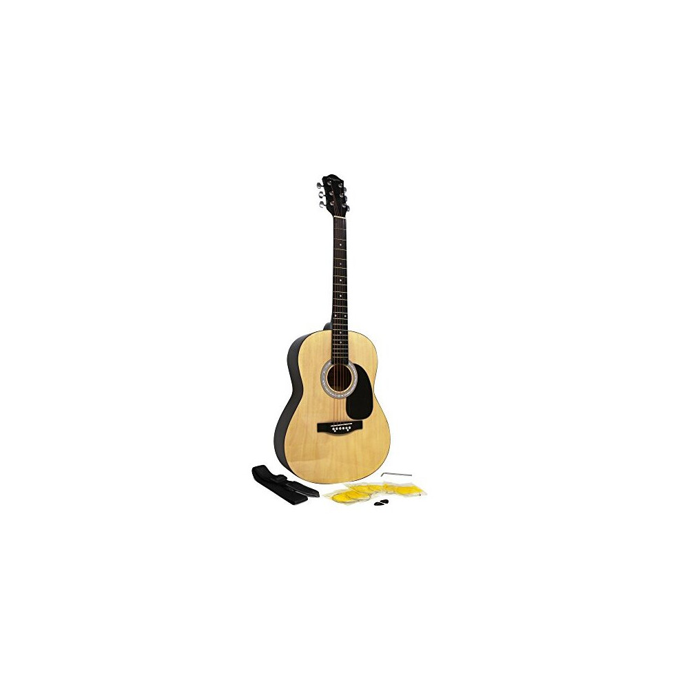 Martin Smith W-100-N-PK Acoustic Guitar Kit with Guitar Strings Guitar Plectrums Guitar Strap Natural