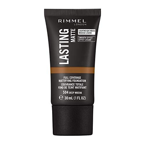 Rimmel Rimmel Lasting Matte Full Coverage Light-weight Foundation 30ml, 504 Deep Mocha
