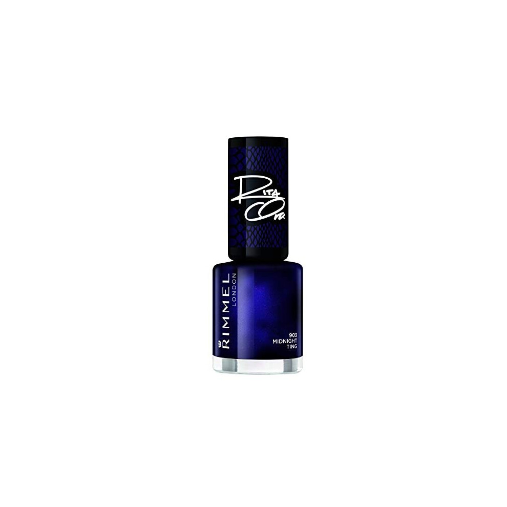 Rimmel Rita Ora 60 Seconds Nail Polish, Shades Of Black Midnight Ting