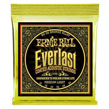 Ernie Ball Everlast Medium Light Coated 80/20 Bronze Acoustic Set, .012 - .054