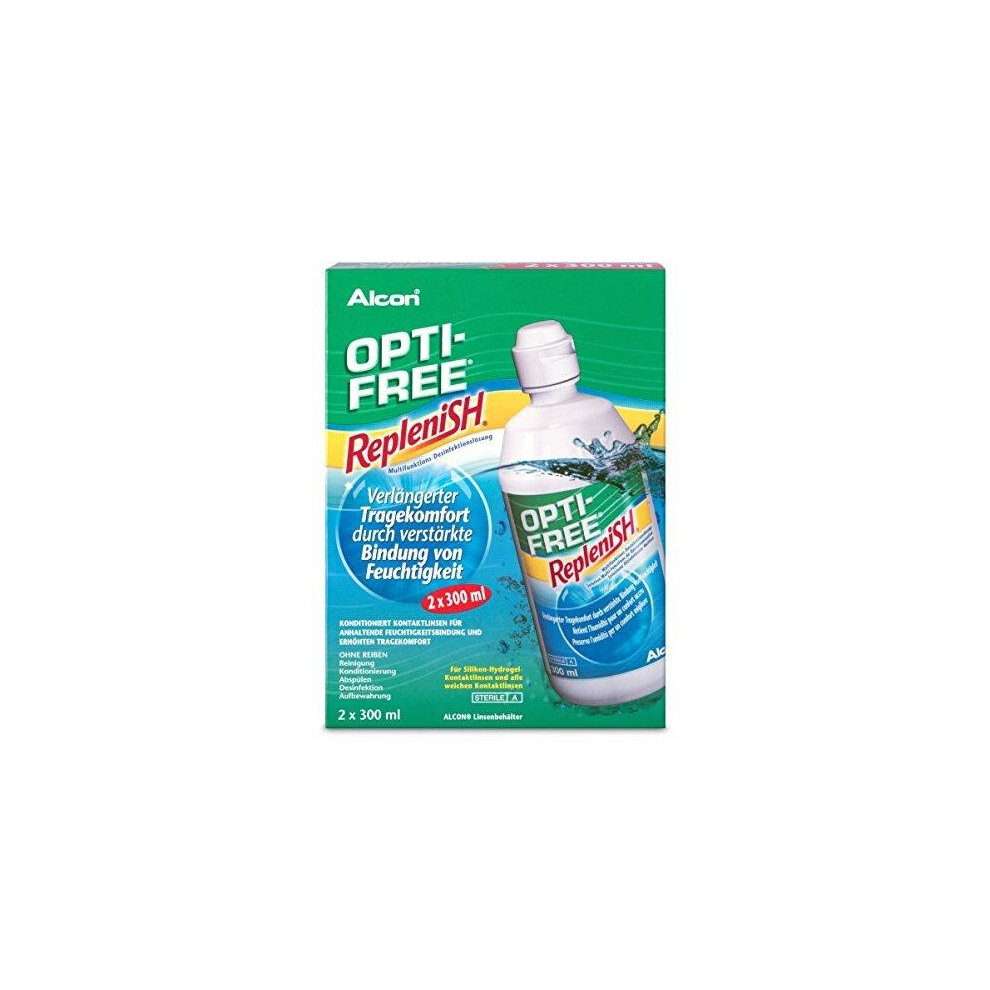 Alcon Opti-Free Replenish Contact Lens Solution (3 Months Pack) 2X300ml