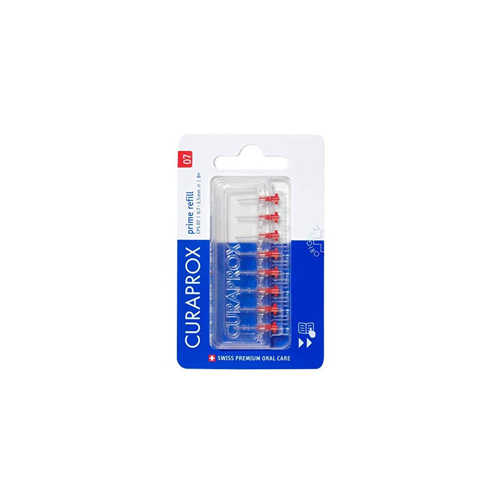 Curaprox CPS 07 Prime Refill Interdental Brushes, Red