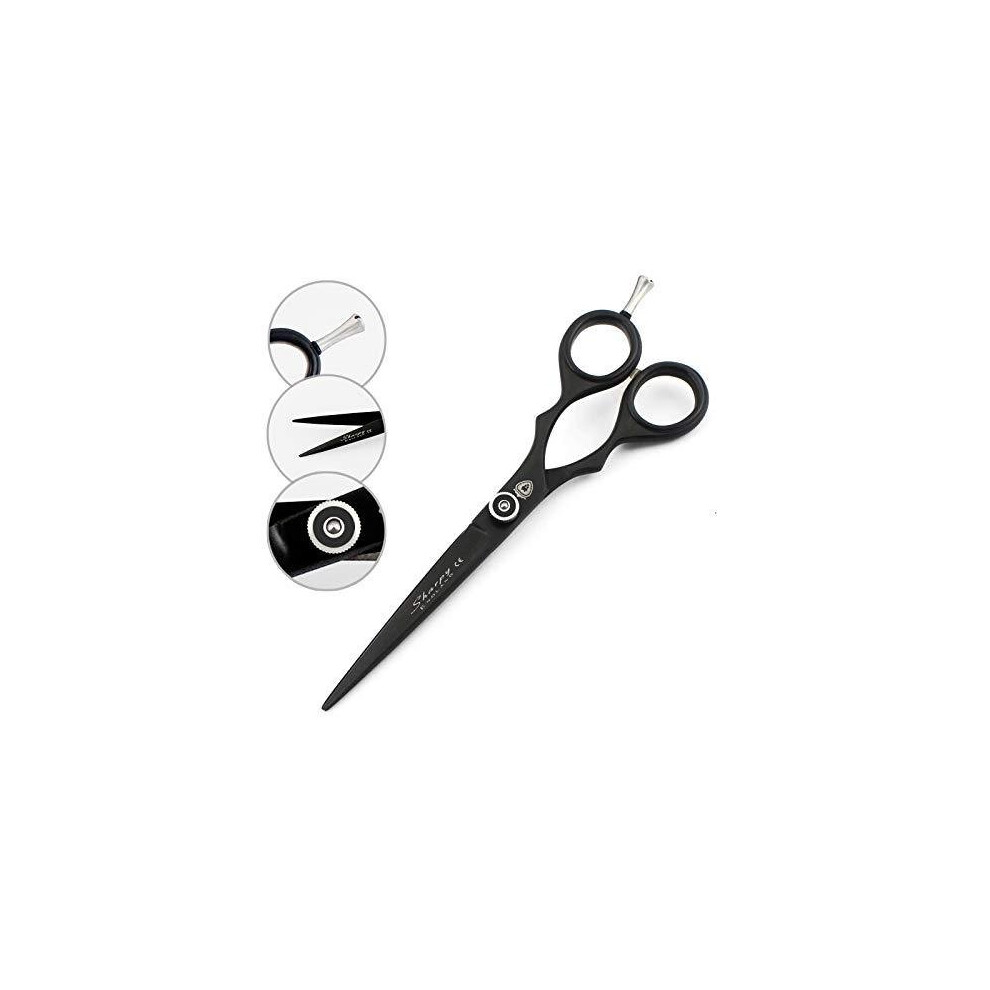 Sharpy Black - Professional Hairdressing Scissors 6.0" - Hairdresser Scissor Barber - Hair Cutting Salon Shears