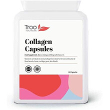 Troo Marine Collagen Supplement - 60 Capsules x 600mg | Hydrolysed Type 1 Collagen with Vitamin C | UK Manufactured