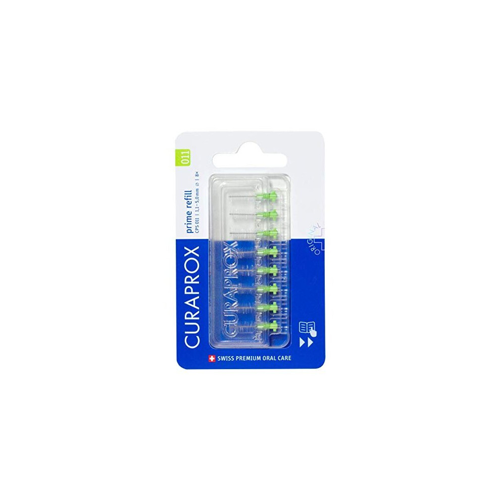 Curaprox CPS 011 Prime Refill Interdental Brushes, Lime Green